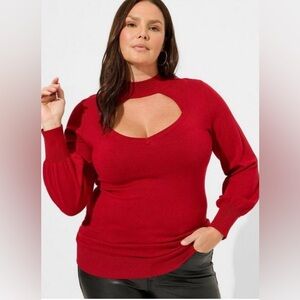 MAKE OFFER! Looking Berry Nice! Elegant Red Mock-neck Lightweight Sweater